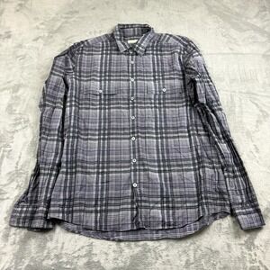Burberry London Mens Dress Shirt‎ Size L Button Up Long Sleeve Purple Designer